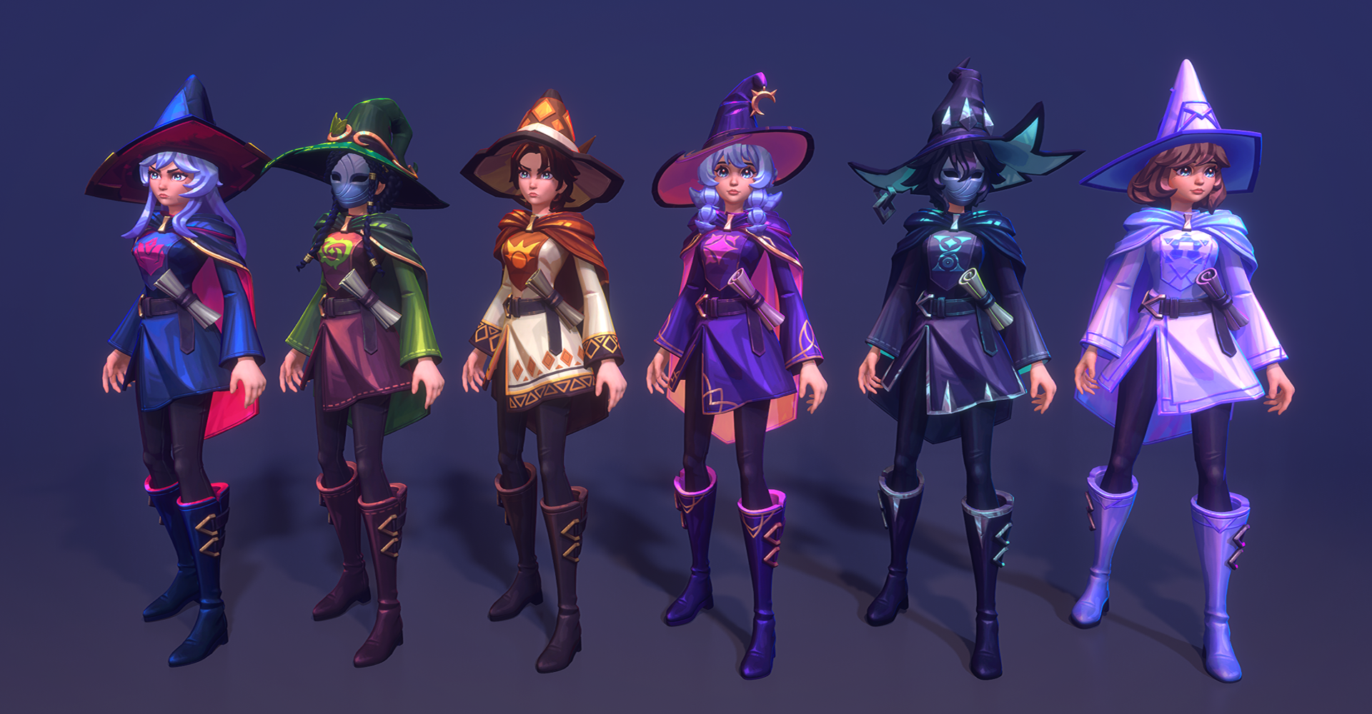 Witchspire 3D 角色 — 可玩角色模型与服装